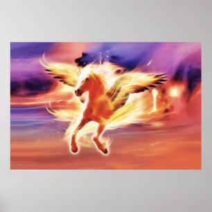 Pegasus Horse "Lead with Light" Poster