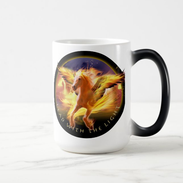 Pegasus Horse "LEAD WITH THE LIGHT" Magic Mug (Right)