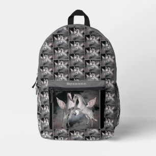 Pegasus Horses Full Moon Sky Personalized Printed Backpack