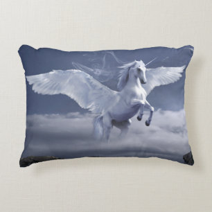 Pegasus in flight accent pillow