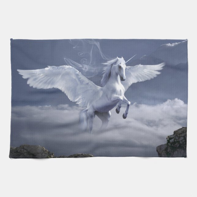 Pegasus in flight     kitchen towel (Horizontal)