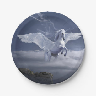 Pegasus in flight     paper plate