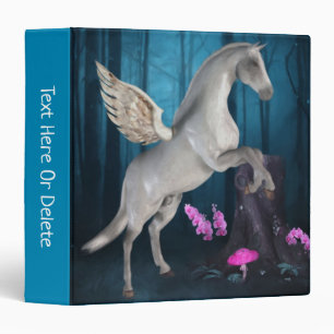 Pegasus In Forest Fantasy Horse Art Personalized Binder
