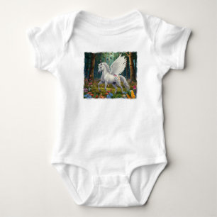 Pegasus Mare in Springtime Baby Bodysuit
