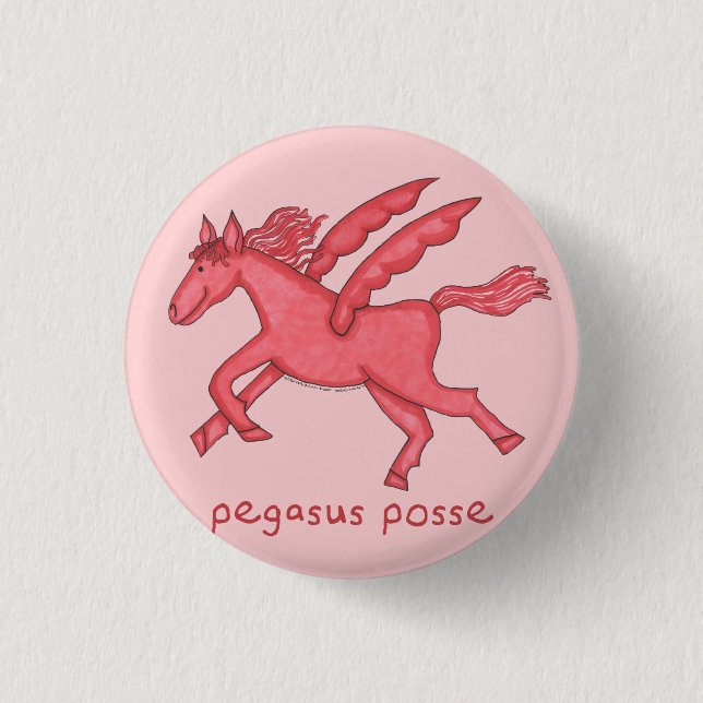 Pegasus Posse 1-1/4" Round 1 Inch Round Button (Front)