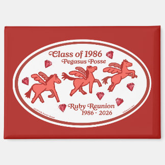 Pegasus Posse Ruby Reunion Magnet