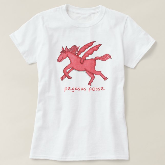 Pegasus Posse (Various Styles) Women's White T-Shirt (Design Front)