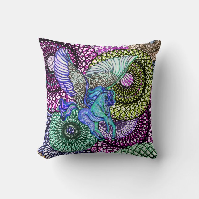Pegasus Purity Throw Pillow (Front)