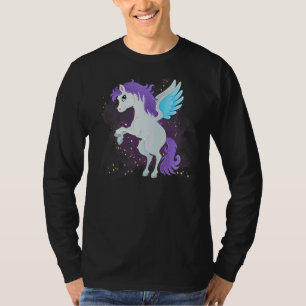 Pegasus Purple Graphic Horse Wings Magic T-Shirt