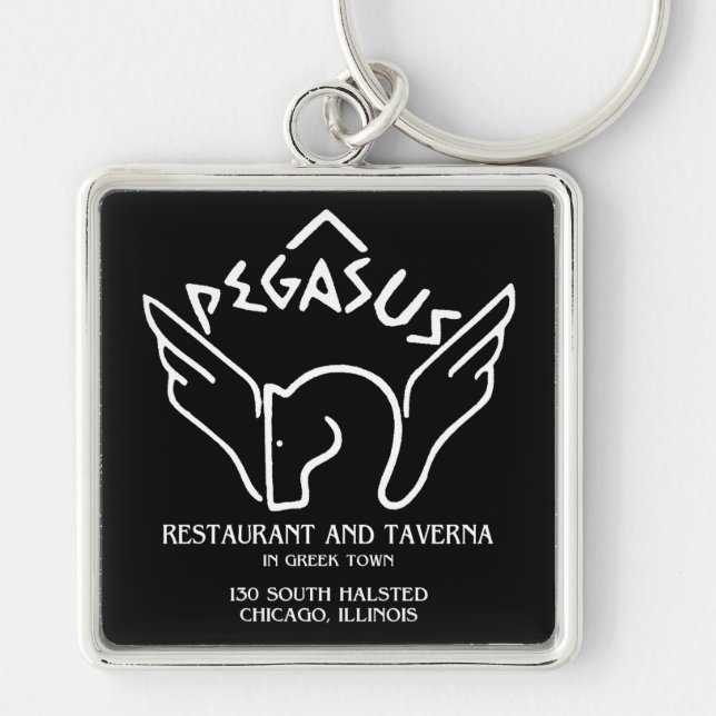 Pegasus Restaurant and Taverna, Chicago, IL Keychain (Front)