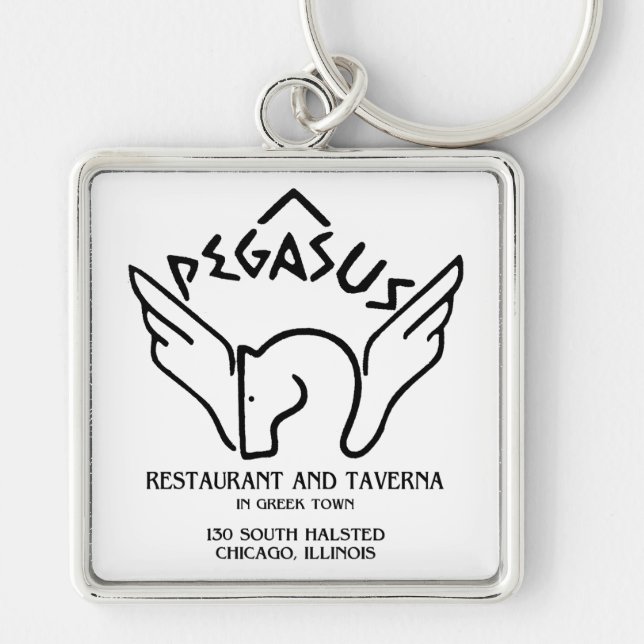 Pegasus Restaurant and Taverna, Chicago, IL Keychain (Front)