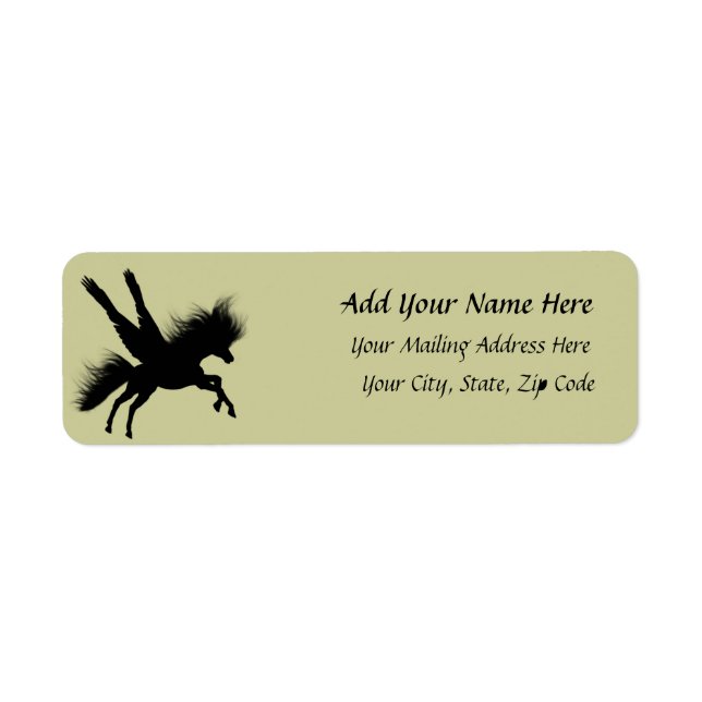 Pegasus Silhouette Address Label (Front)