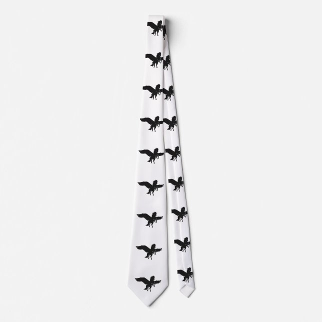Pegasus silhouette - Choose background color Tie (Front)
