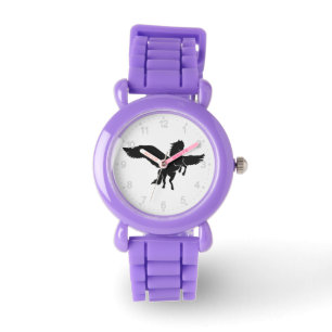 Pegasus silhouette - Choose background color Watch