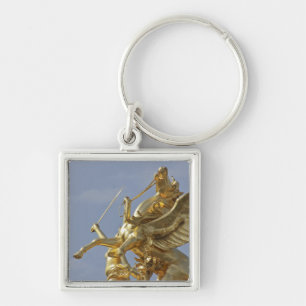 Pegasus statue at the Pont Alexander III bridge Keychain