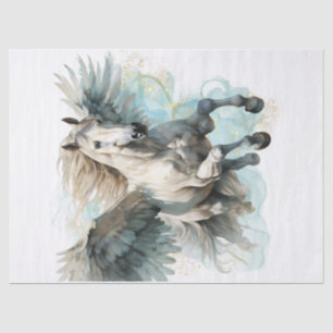 Pegasus Watercolor Decoupage Tissue Paper