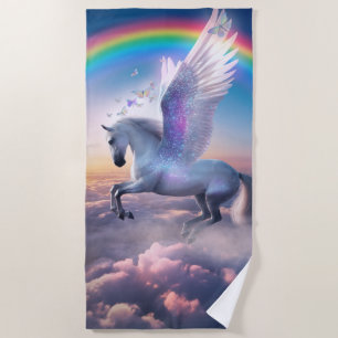 Pegasus with Rainbow Beach Towel