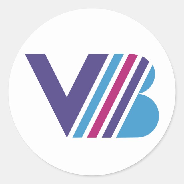 Pegatina Basic Logo VroomBastic Classic Round Sticker (Front)