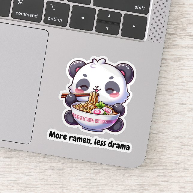 Pegatina Osito Panda Eating (Detail)