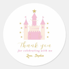 Pegatina Redonda Personalizable - Prin Castle Classic Round Sticker