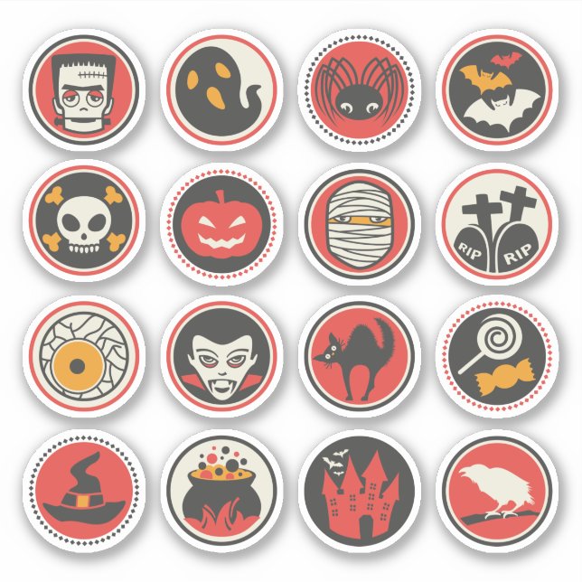 Pegatinas circulares de Halloween Sticker (Front)