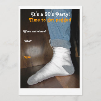 Pegged 90's Party Invitation