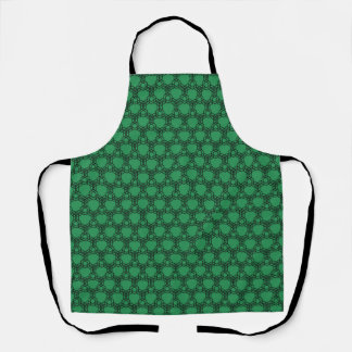 Peggy Ann All Over Black Green St Patrick's Apron