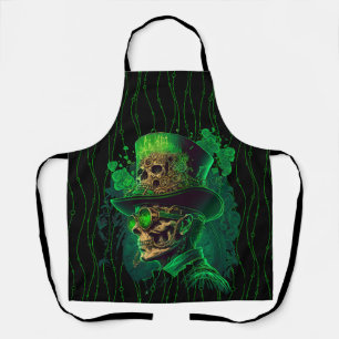 Peggy Ann All Over Skeleton St Patrick's Apron
