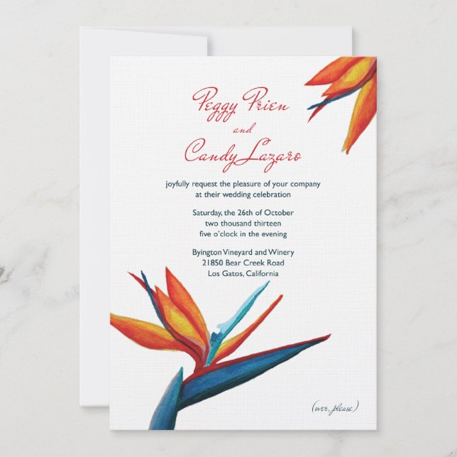 Peggy - Invitation 5 x7 lin (Devant)