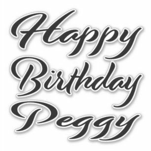 Peggy Name First name black Sticker Birthday