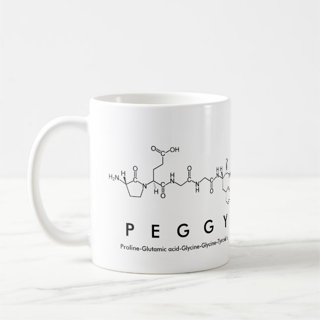 Peggy peptide nom mug (Gauche)