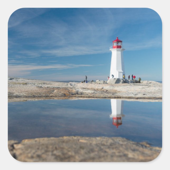 Peggy'S Cove Lighthouse | Canada Square Sticker (Front)