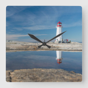 Peggy'S Cove Lighthouse   Canada Square Wall Clock