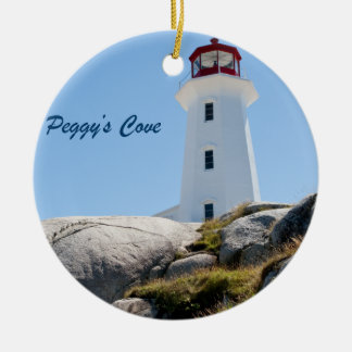 Peggy's Cove Lighthouse (Color) Ceramic Ornament