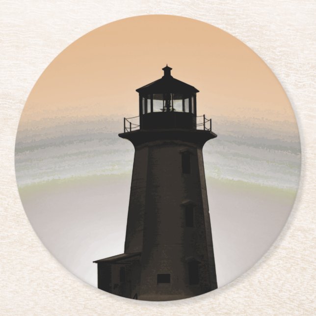 Peggy's Cove  Lighthouse drink Coasters pulp board (Front)