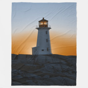 Peggy's cove lighthouse halifax Nova Scotia Canada Fleece Blanket