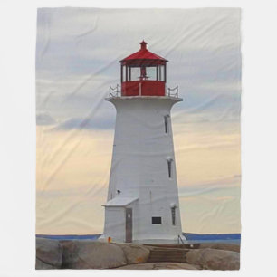 Peggy's cove lighthouse halifax Nova Scotia Canada Fleece Blanket
