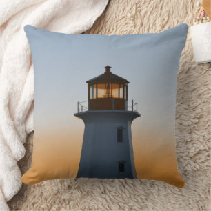 Peggy's cove lighthouse halifax Nova Scotia Canada Throw Pillow