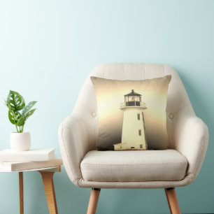 Peggy's cove lighthouse halifax Nova Scotia Canada Throw Pillow