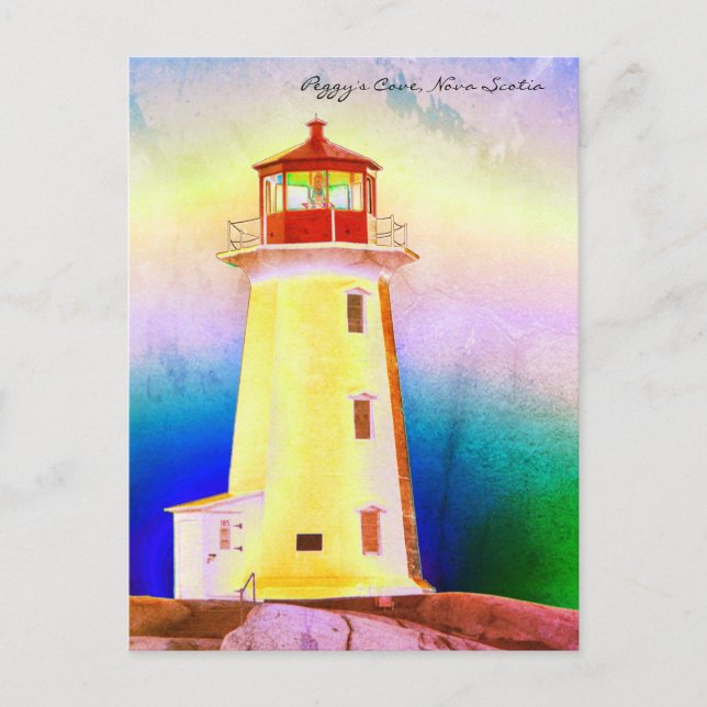 Peggy's Cove Lighthouse Nouvelle-Écosse carte post (Devant)