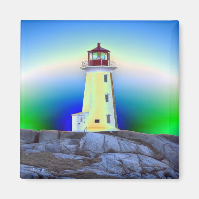 Peggy's Cove  Lighthouse Nova Scotia fridge Magnet (Front)