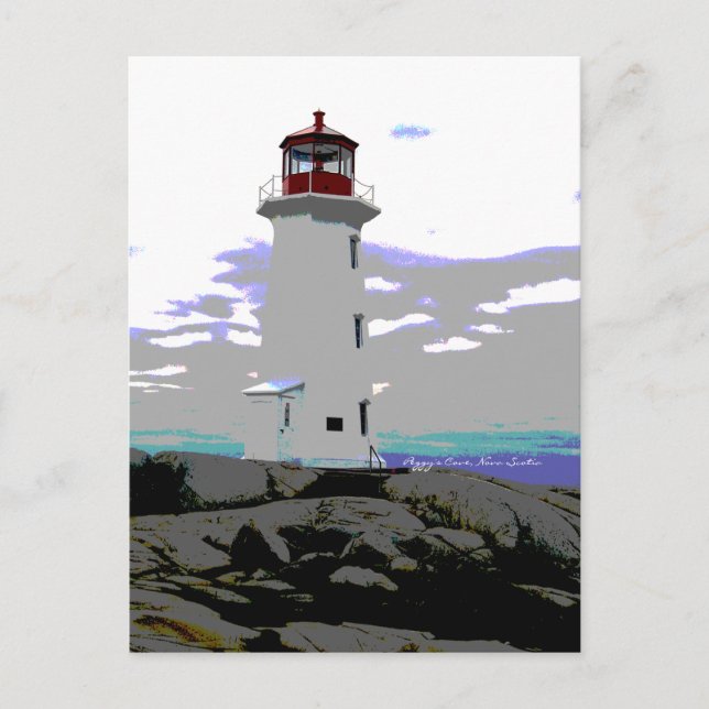 Peggy's Cove Lighthouse  Nova Scotia postcard (Front)