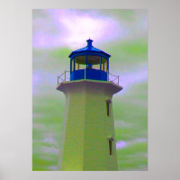 Peggy's Cove Lighthouse poster Nova Scotia blue