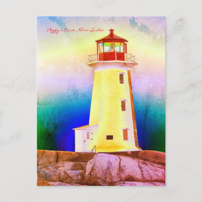Peggy's Cove  Lighthouse Route Nova Scotia Postcard (Front)
