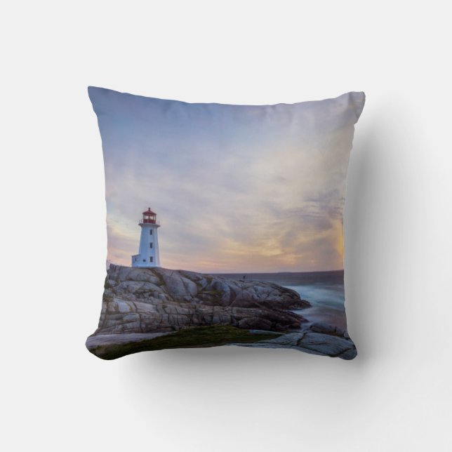 Peggy'S Cove | Nova Scotia Throw Pillow (Front)