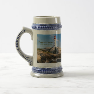 Peggys Point Lighthouse Atlantic Canada Beer Stein