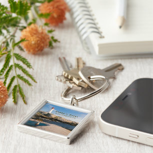 Peggys Point Lighthouse Atlantic Canada Keychain
