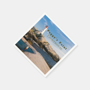 Peggys Point Lighthouse Atlantic Canada Napkin