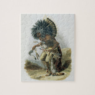 Pehriska-Ruhpa, Minatarre Warrior in the Costume o Jigsaw Puzzle