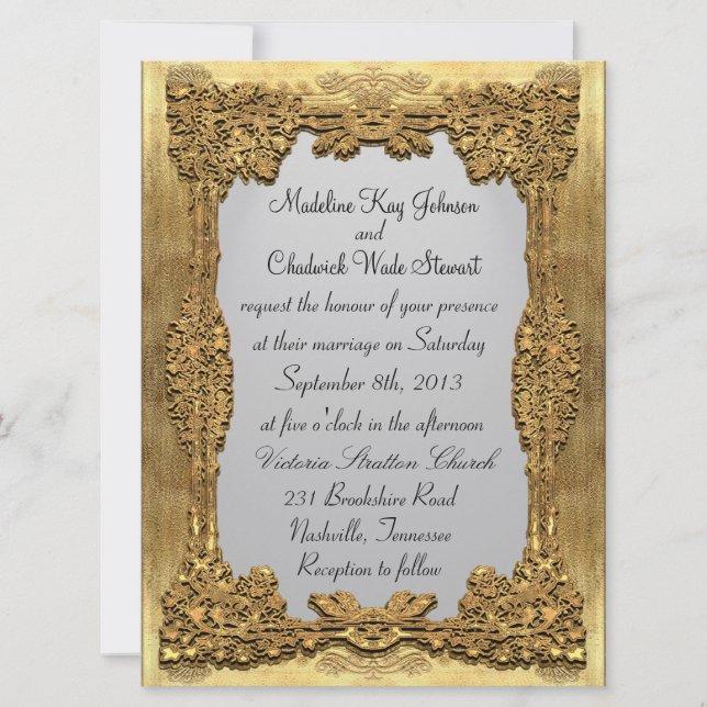 Peiffer Formal 6,5 x 8,75 Monogrammes Invitation (Devant)